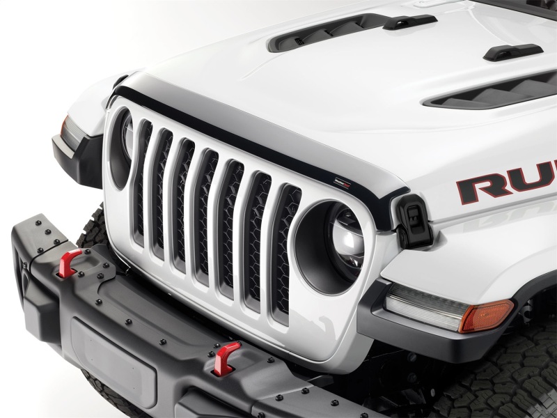 Jeep Wrangler Hood Protector - WeatherTech - Low Profile Aerodynamic - Dark Smoke - `18-`27