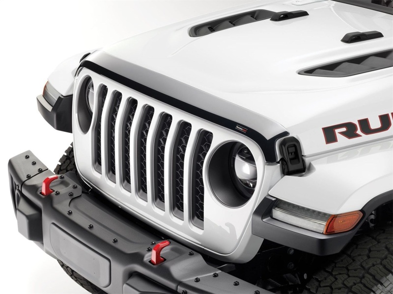 Jeep Wrangler Unlimited Hood Protector - WeatherTech - Low Profile Aerodynamic - Dark Smoke - `18-`27