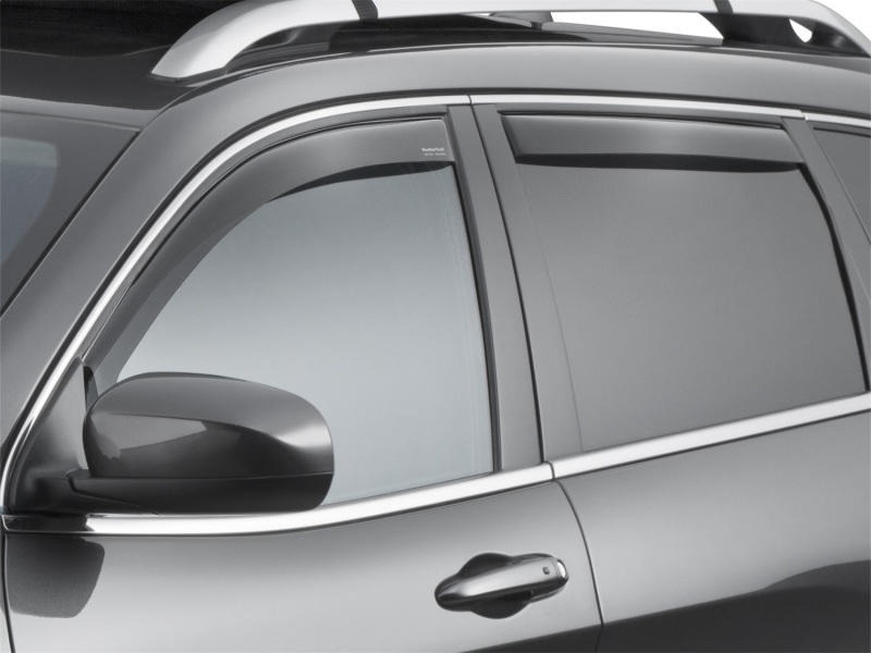 Jeep Cherokee Side Window Deflector - Front + Rear - WeatherTech - Dark Smoke - `14-`27