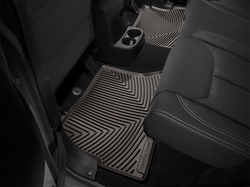 Jeep Wrangler Rubber Mats - Rear - WeatherTech - All-Weather - Cocoa - `14-`16