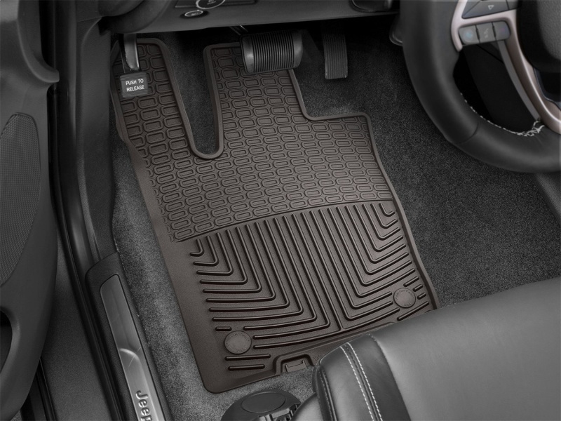 Jeep Grand Cherokee Floor Mats - Front - WeatherTech - Rubber - Cocoa - `16-`27
