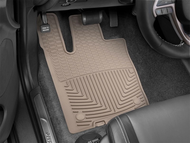 Jeep Grand Cherokee Floor Mats - Front - WeatherTech - Rubber - Tan - `16-`27