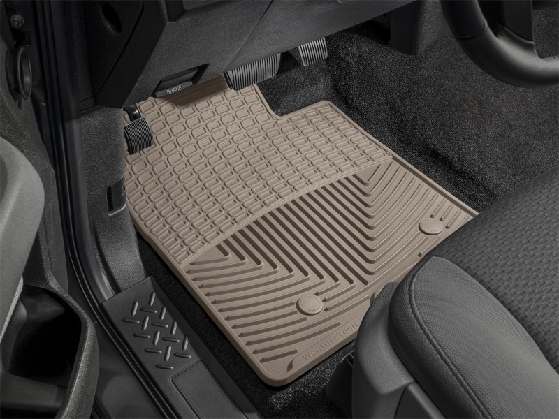 Jeep Wrangler Rubber Floor Mats - Rear - WeatherTech - All-Weather - Tan - `18-`27