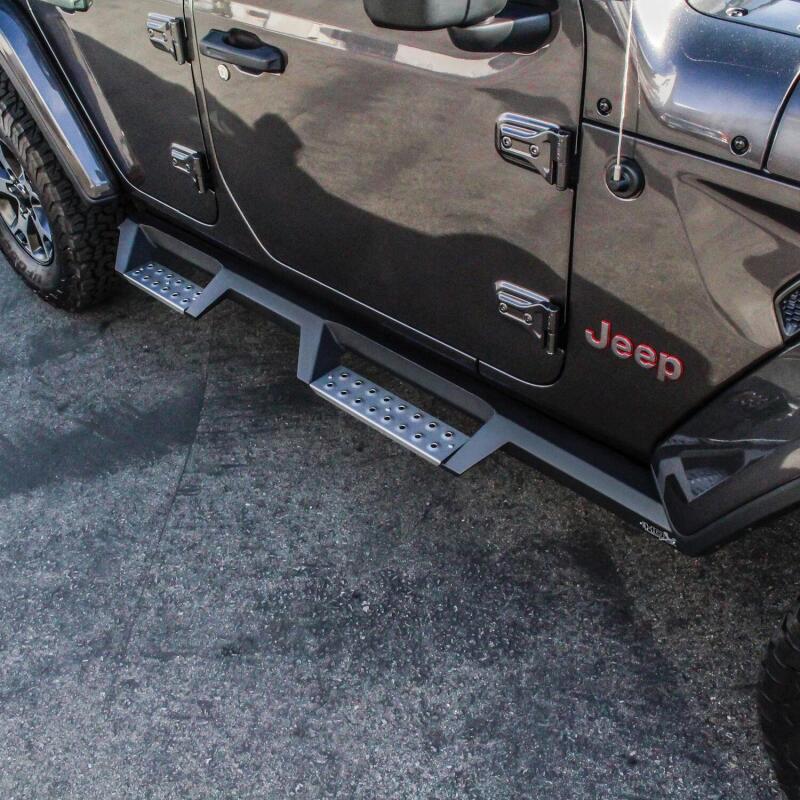 Jeep Wrangler JL Unlimited Nerf Bars - Westin - HDX Drop - Textured Black - `18-`27