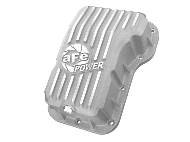 Jeep Wrangler Transmission Pan - aFe - Street Series w/ Machined Fins - Raw - `18-`25