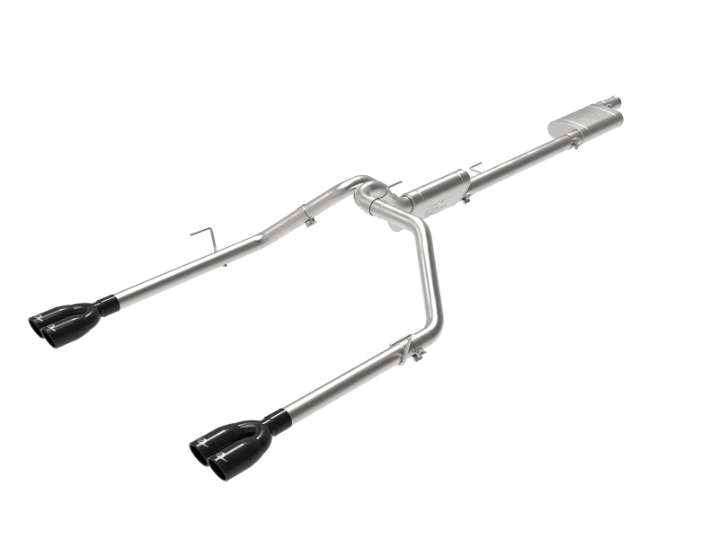 Jeep Wrangler Performance Exhaust - aFe - Vulcan Series 3in-2-1/2in 304 SS Cat-Back - Black - `18-`25