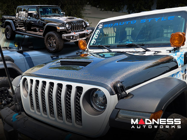 Jeep Gladiator Carbon Fiber Hood - MO-Style - Anderson Composites