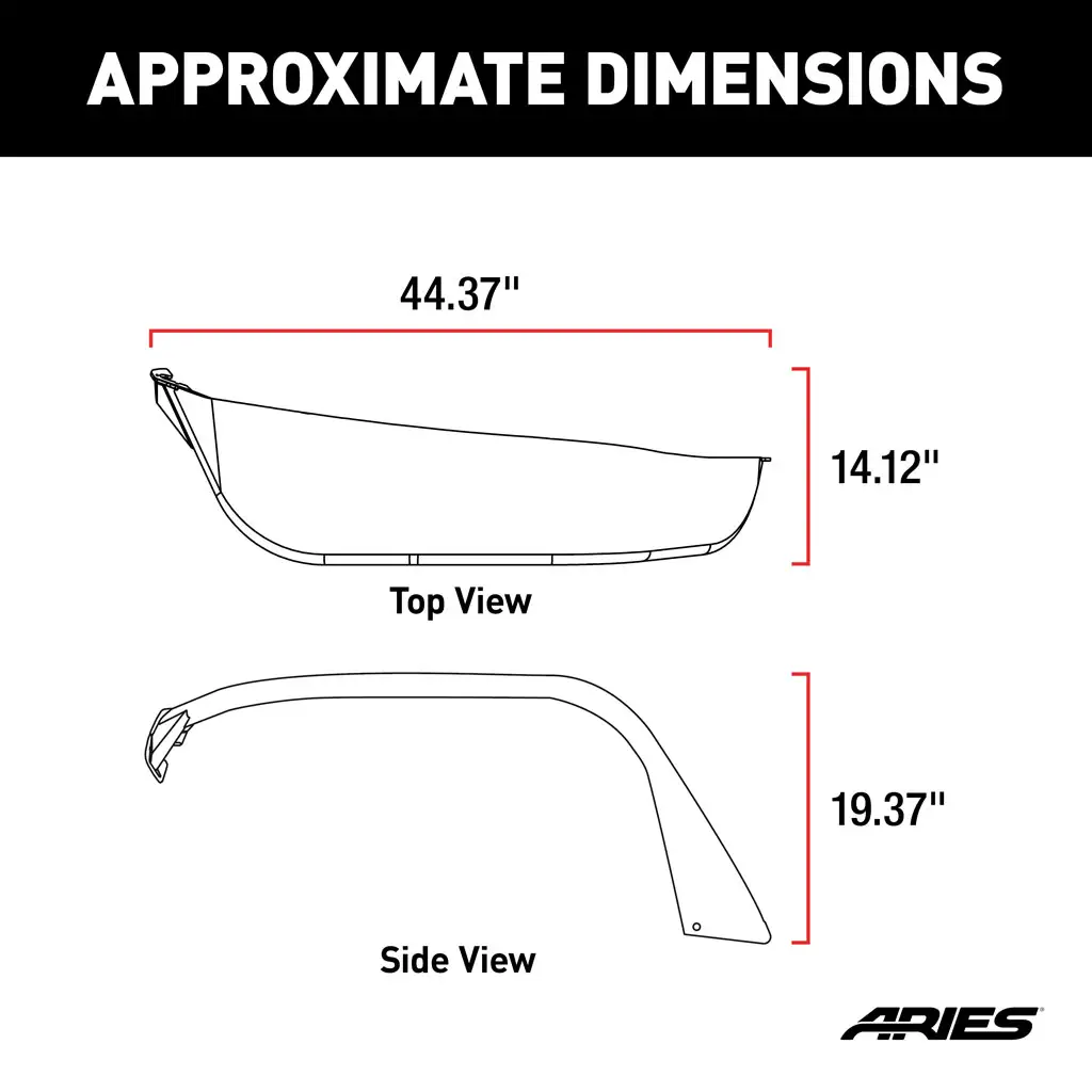 Jeep Wrangler JL Fender Flares - Front - Smooth
