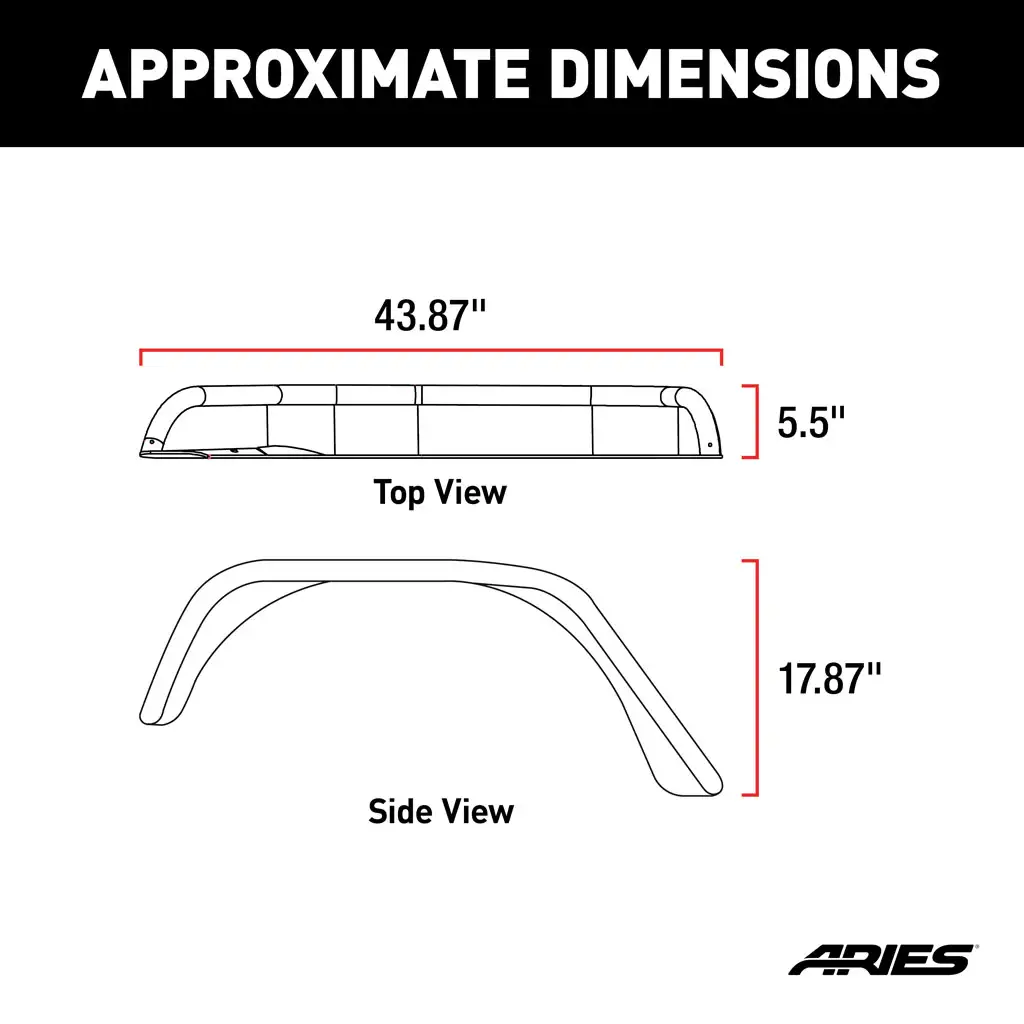 Jeep Wrangler JK Fender Flares - Rear - Smooth