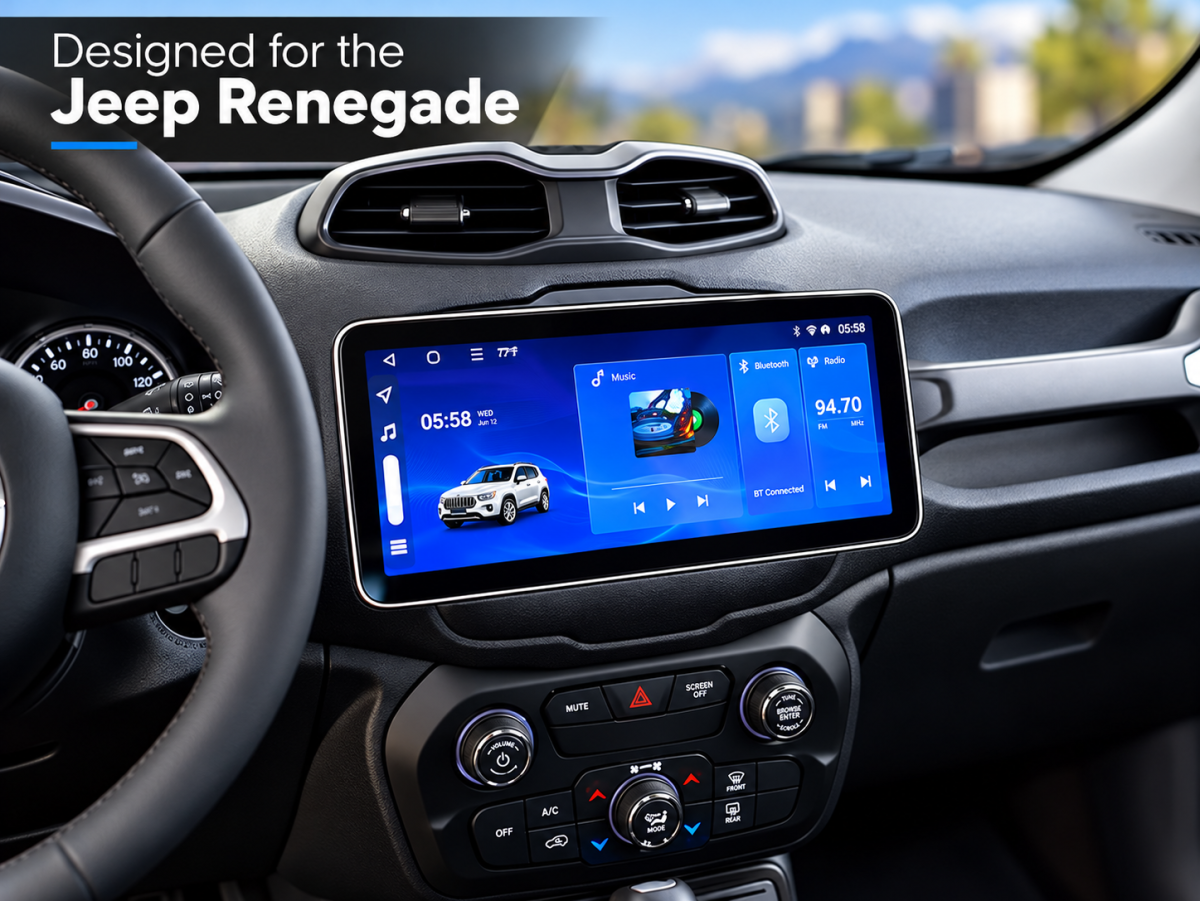 Jeep Renegade Radio Head Unit Upgrade System w/ install Kit - Widescreen Design - T4