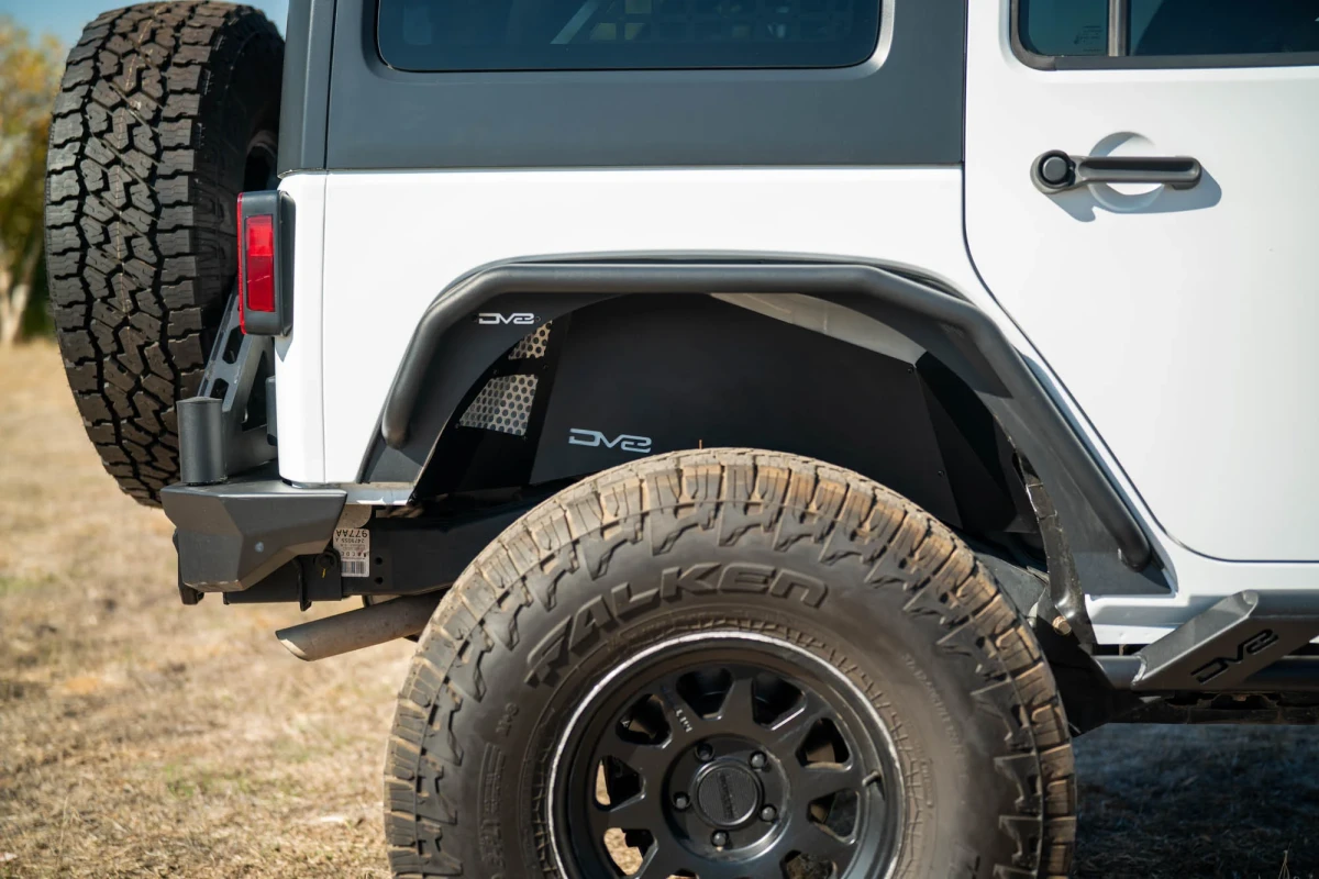 Jeep Wrangler JK Inner Fenders - Rear - DV8 Offroad - Satin Black - `07-`18