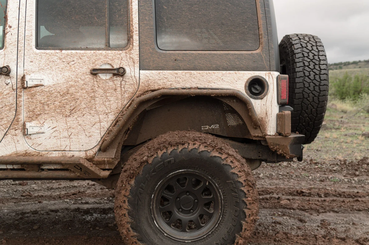 Jeep Wrangler JK Inner Fenders - Rear - DV8 Offroad - Satin Black - `07-`18