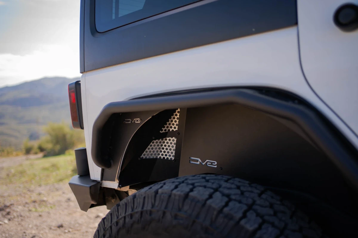 Jeep Wrangler JK Inner Fenders - Rear - DV8 Offroad - Satin Black - `07-`18