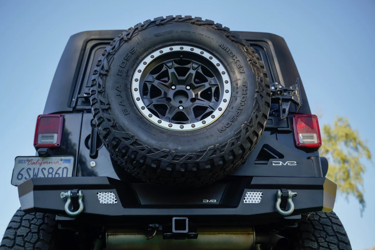 Jeep Wrangler JK Tire Carrier - DV8 Offroad - MTO Bumper - `07-`18