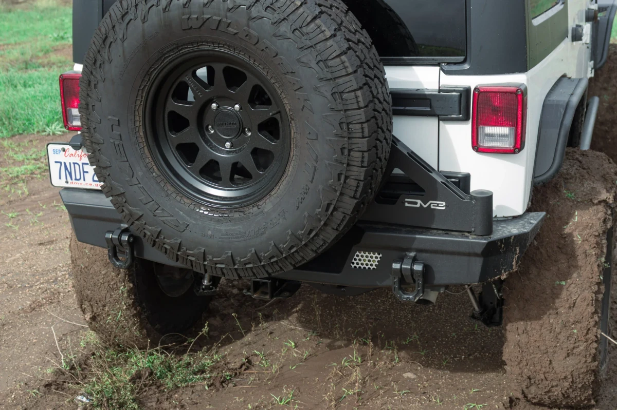 Jeep Wrangler JK Tire Carrier - DV8 Offroad - MTO Bumper - `07-`18