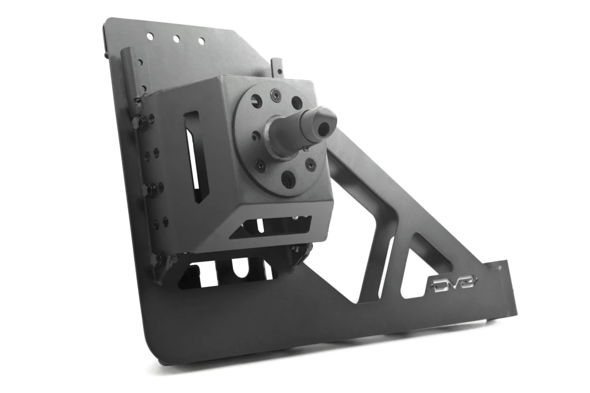 Jeep Wrangler JL Tire Carrier - Swing Gate - DV8 Offroad MTO Series Bumper - `18-`25