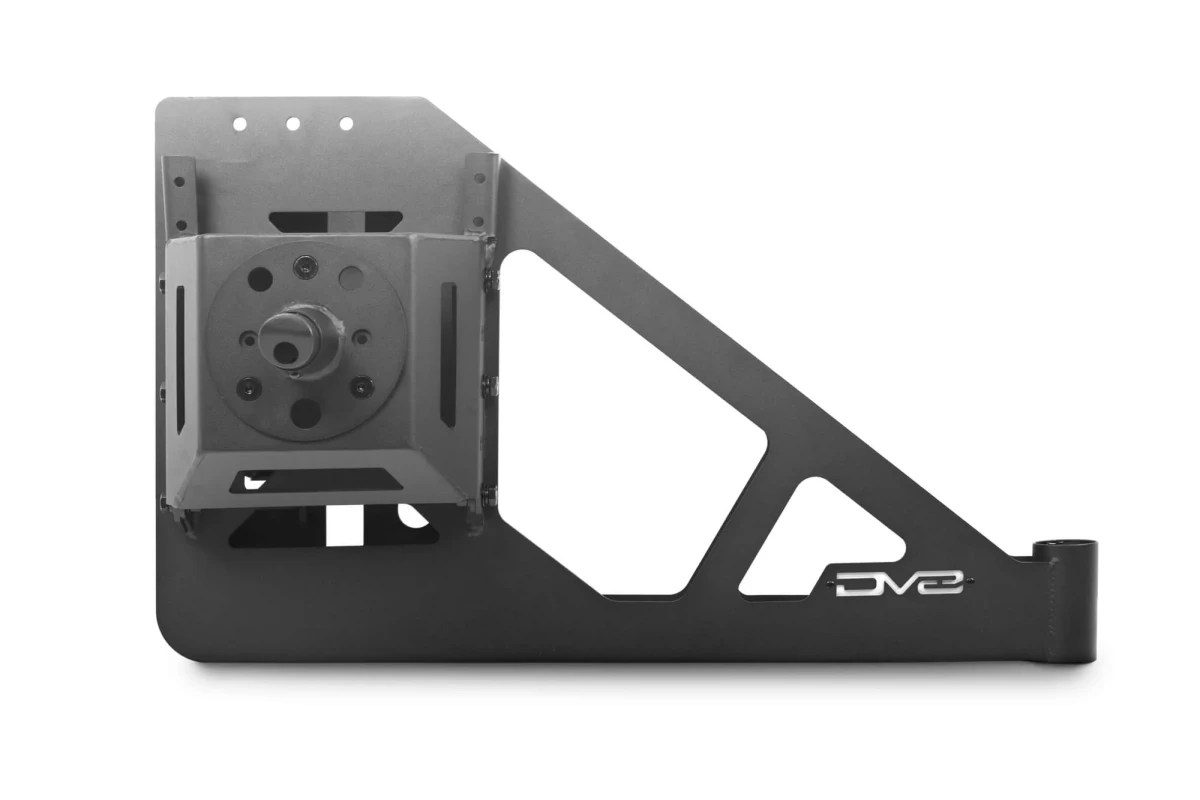 Jeep Wrangler JL Tire Carrier - Swing Gate - DV8 Offroad MTO Series Bumper - `18-`25