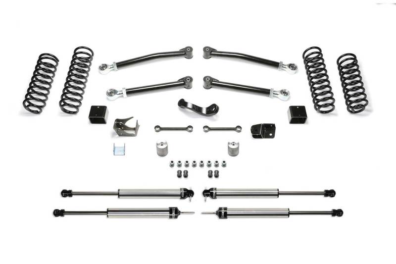 Jeep JK Suspension Lift Kit - Front + Rear - Fabtech - Trail Lift System w/Dirt Logic 2.25 Shocks - `07-`18