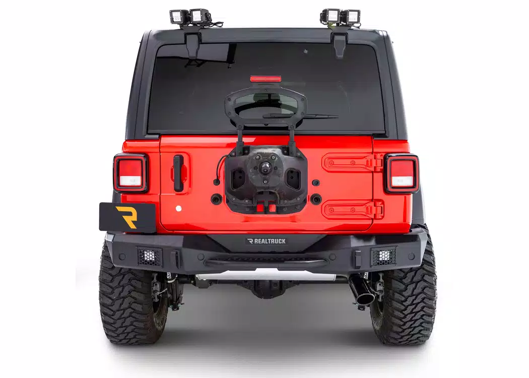 Jeep Gladiator JT Bumper - Rear - Go Rhino - Rockline Full Width - Textured Black