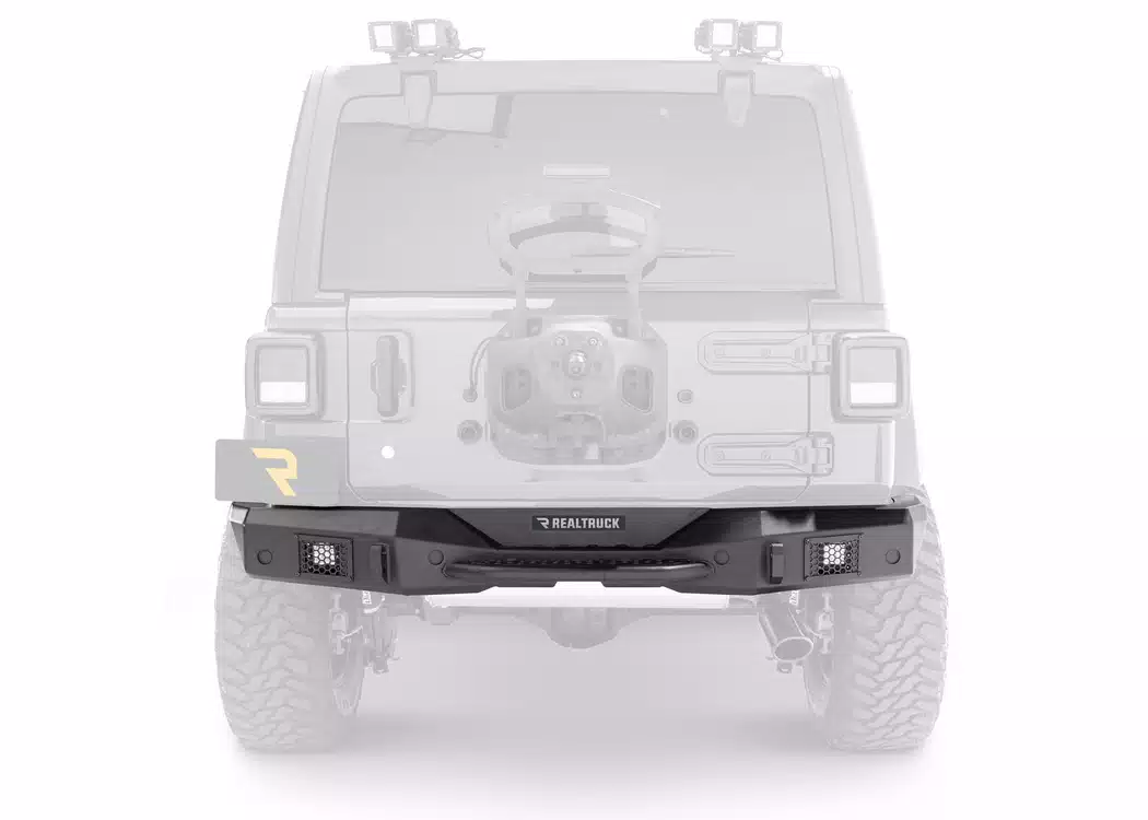 Jeep Gladiator JT Bumper - Rear - Go Rhino - Rockline Full Width - Textured Black