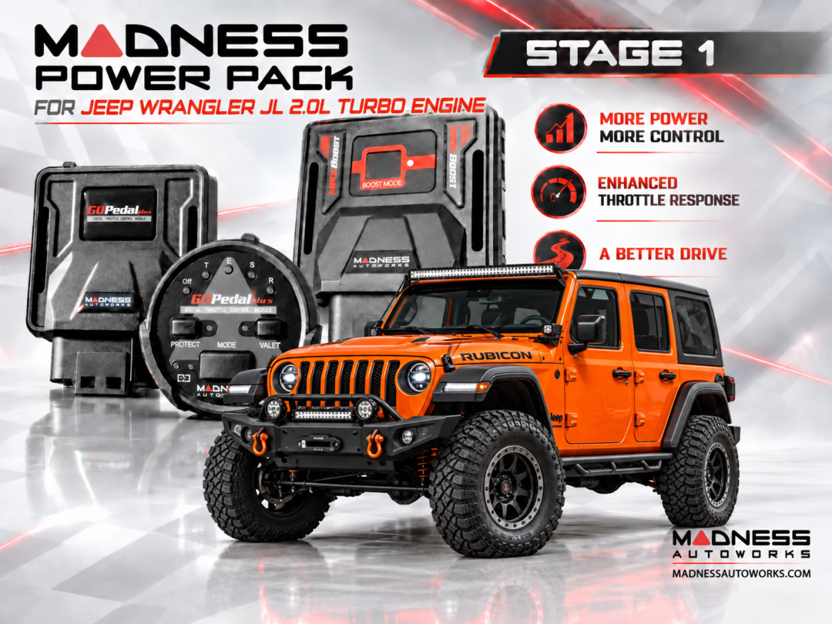Jeep Wrangler JL MADNESS Power Pack PRO - Stage 1 - 2.0L Turbo