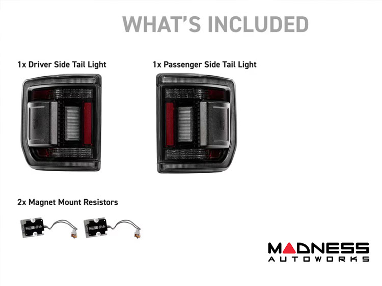 Jeep Gladiator JT LED Tail Lights - XB LED Series - Morimoto - Low Profile - Smoked