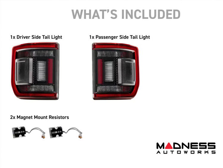 Jeep Gladiator JT LED Tail Lights - XB LED Series - Morimoto - Low Profile - Red