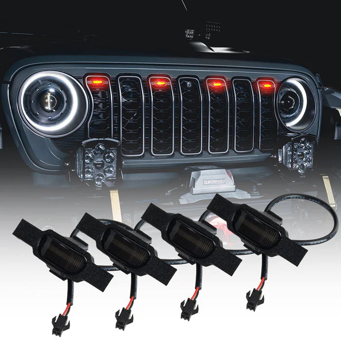 Jeep Wrangler JL Grill LED Kit - ORACLE Lighting - Pre-Runner Style - Tinted - `24-`26
