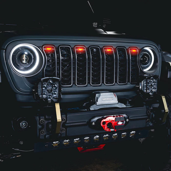 Jeep Wrangler JL Grill LED Kit - ORACLE Lighting - Pre-Runner Style - Tinted - `24-`26