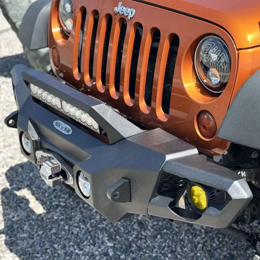 Jeep Wrangler JK Bumper - Front - Rock Slide Engineering - Big Sky Aluminum Mid with Winch Plate - `07-`18