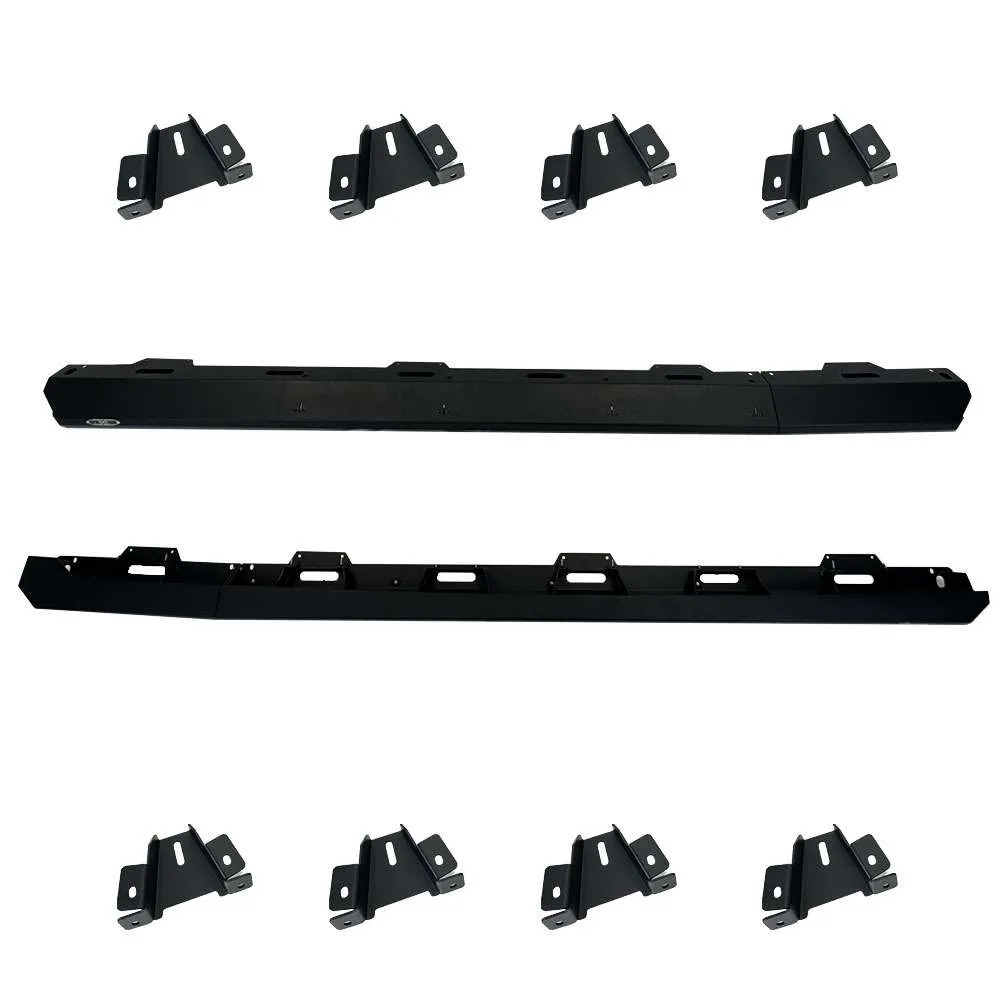 Jeep Gladiator Rock Sliders - Rock Slide Engineering - Low Profile Slider & 4in Steps Combo Kit - `20-`25