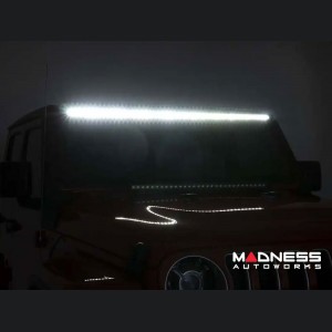 Jeep Gladiator JT Lighting Upgrade - 50in Windshield Mount - Black Series w/ White DRL - Dual Row LED