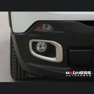 Jeep Renegade Front Fog Light Trim - Brushed Stainless Steel