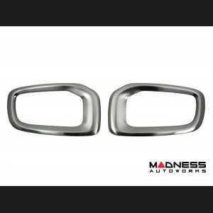 Jeep Renegade Front Fog Light Trim - Dark Brushed Stainless Steel