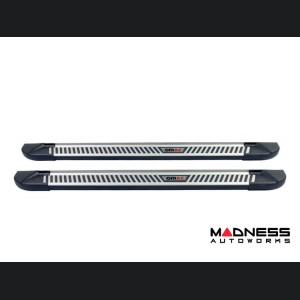 Jeep Renegade Side Steps - PIRAMITLINE Running Boards - Silver / Black