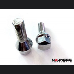 Jeep Renegade Lug Bolt Set - Set of 20 - M12x1.25 - 60° Cone Seat - Silver