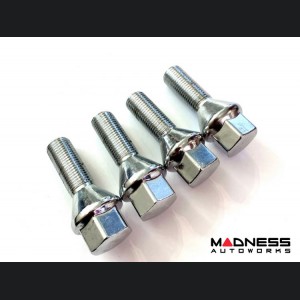 Jeep Renegade Lug Bolt Set - Set of 20 - M12x1.25 - 60° Cone Seat - Silver