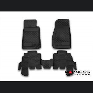 Jeep Wrangler JK Floor Liners - 3D Molded - Front + Rear - 4 Door