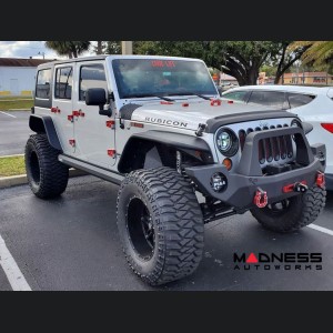 Jeep Wrangler JK Billet Door Handles - Aluminum - Red - 2 Door