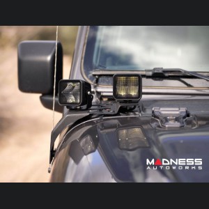 Jeep Wrangler JL LED Pod Light Mount - A-Pillar - Dual