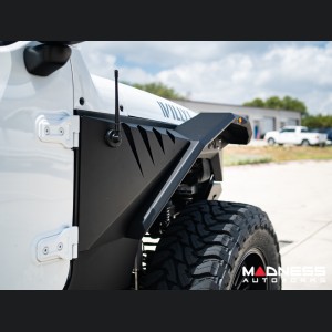 Jeep Wrangler JL Fender Flares - Fab Fours - Front - Gill Box For Base System