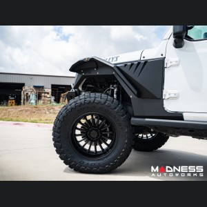 Jeep Wrangler JL Fender Flares - Fab Fours - Front - Gill Box For Base System