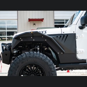 Jeep Wrangler JL Fender Flares - Fab Fours - Front - Mid Width Flare For Base System