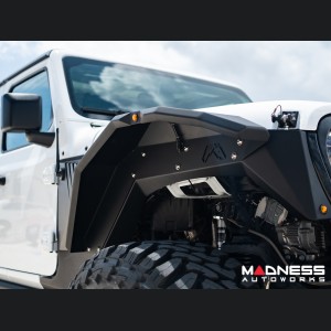 Jeep Wrangler JL Fender Flares - Fab Fours - Front - Mid Width Flare For Base System