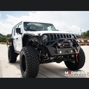 Jeep Wrangler JL Fender Flares - Fab Fours - Front - Mid Width Flare For Base System