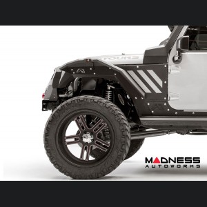 Jeep Wrangler JL Fender Flares - Fab Fours - Front - Mid Width Flare For Base System