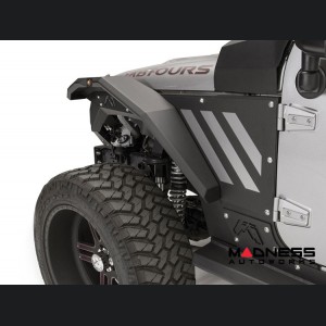 Jeep Wrangler JL Fender Flares - Fab Fours - Front - Mid Width Flare For Base System