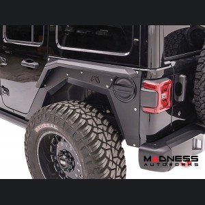 Jeep Wrangler JL Fender Flares - Fab Fours - Rear - High Arch For Base System - 4 Door