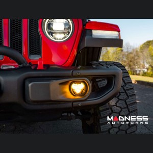 Jeep Wrangler JL LED Fog Light Kit - 4Banger Series - Morimoto - NCS/Wide/Yellow