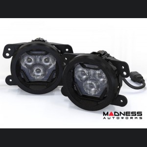 Jeep Wrangler JL LED Fog Light Kit - 4Banger Series - Morimoto - NCS/Wide/Yellow